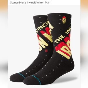 STANCE MEN'S INVINCIBLE IRON MAN SOCKS /SIZE:LARGE